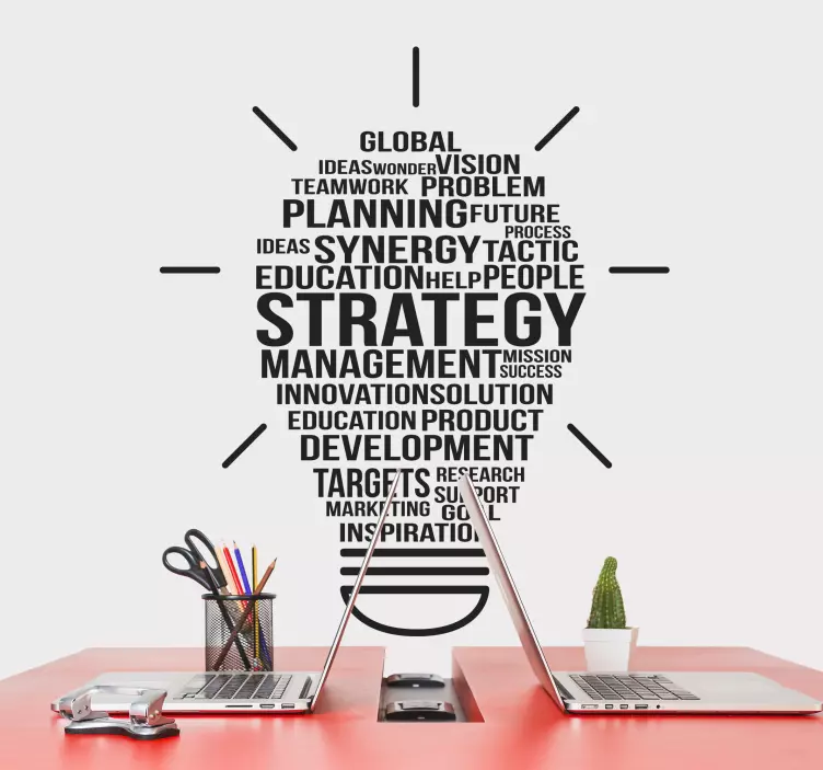 strategy development  inspirational quote decal - TenStickers