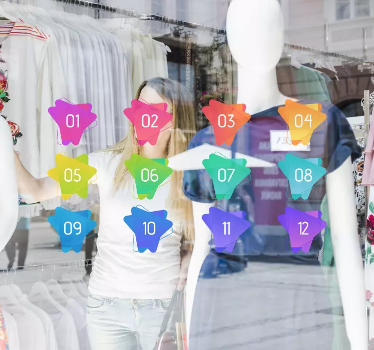 stylish arrow bullet points numbers sticker - TenStickers