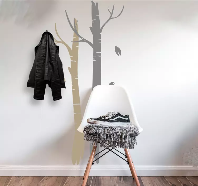 Stylish Tree Silhouettes coat hanger sticker - TenStickers