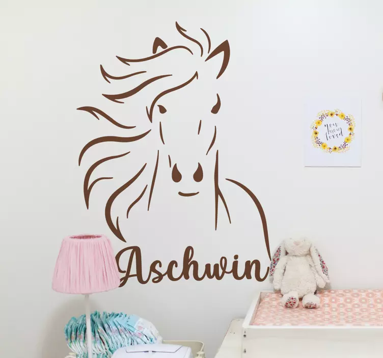 Stylized Horse Silhouette wall sticker - TenStickers