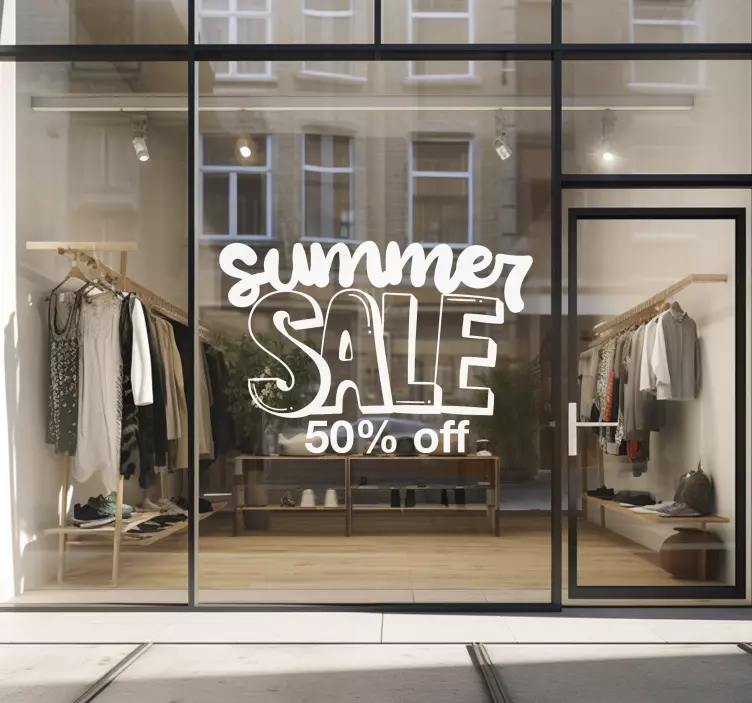 Summer Sale Discount shop window sticker - TenStickers