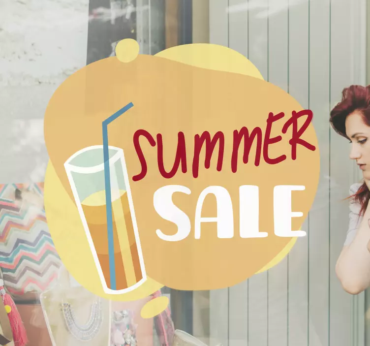 Summer sale items sale sticker - TenStickers