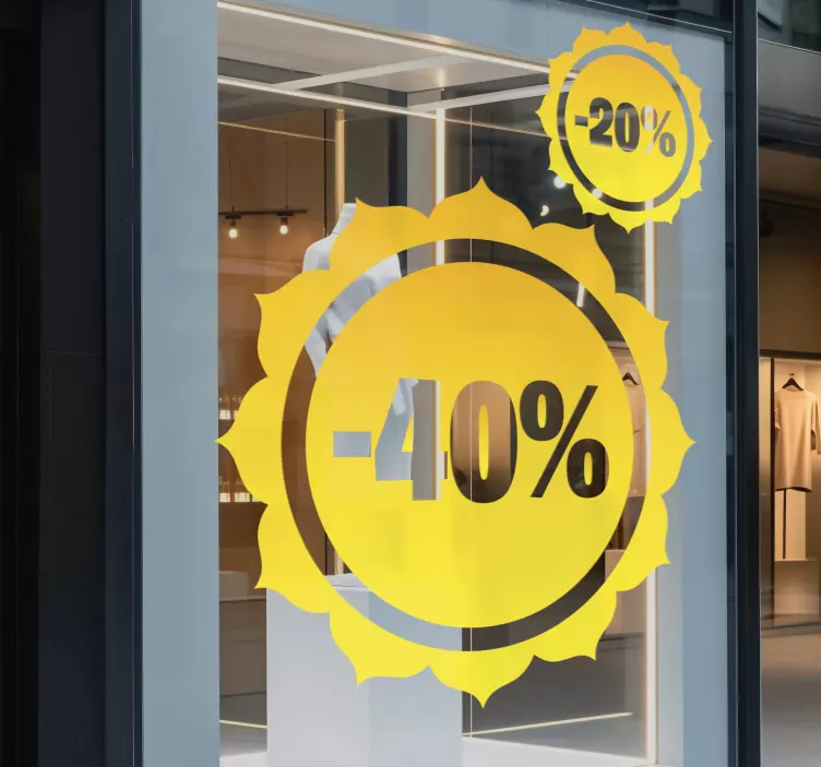 summer sun discount store discount decal - TenStickers