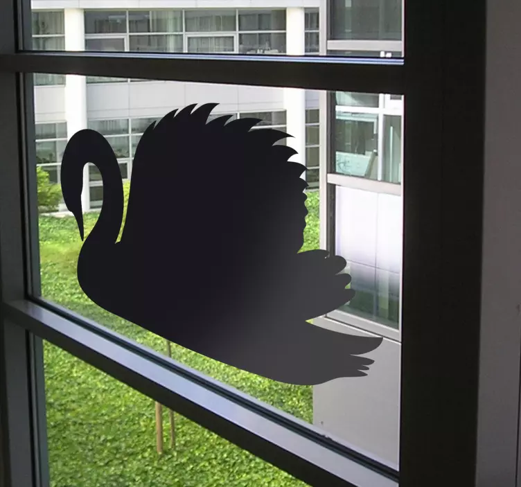 Swan Silhouette Decal - TenStickers