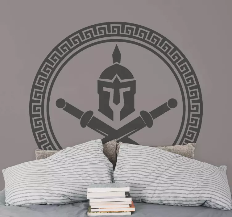 Sword and helmet object sticker - TenStickers