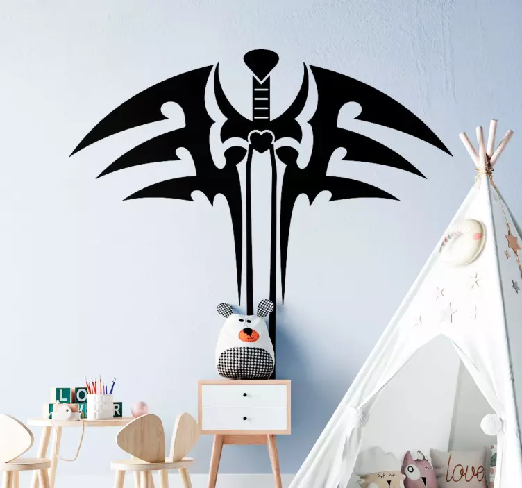 Sword with wings object sticker - TenStickers