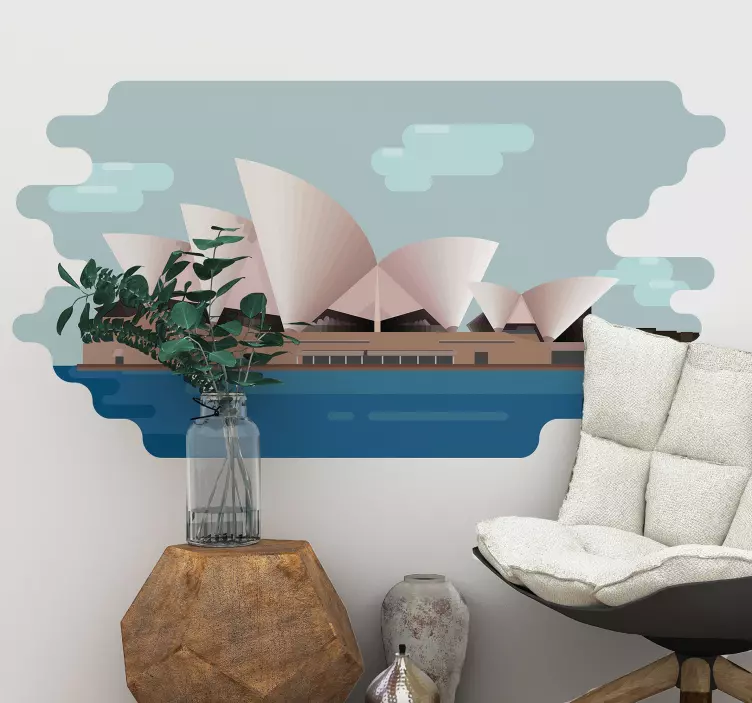 Sydney Concert Hall location wall sticker - TenStickers