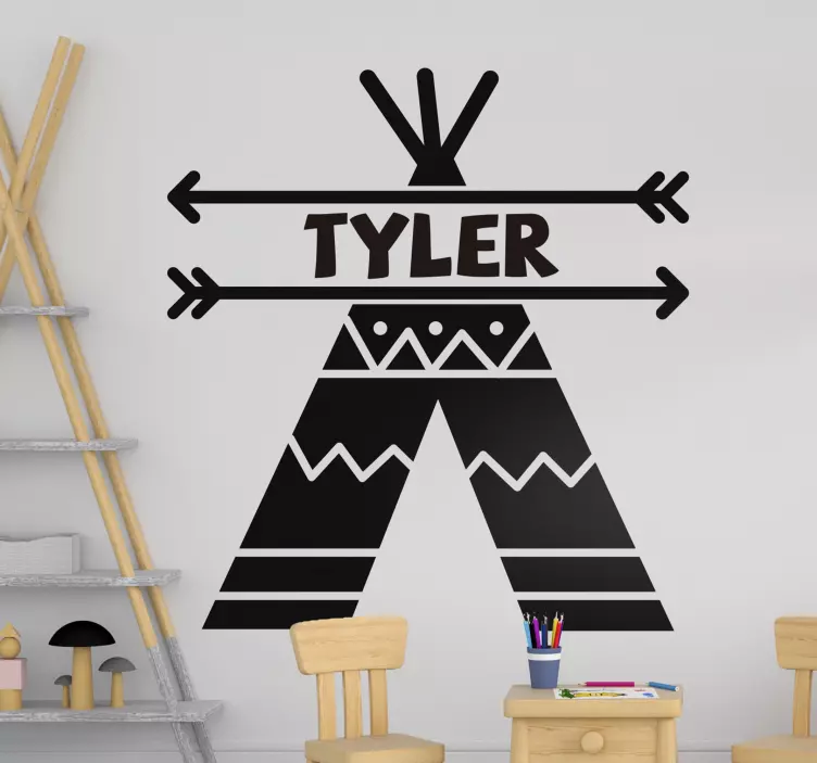 Teepee tent  Childrens Bedroom Wall Sticker - TenStickers