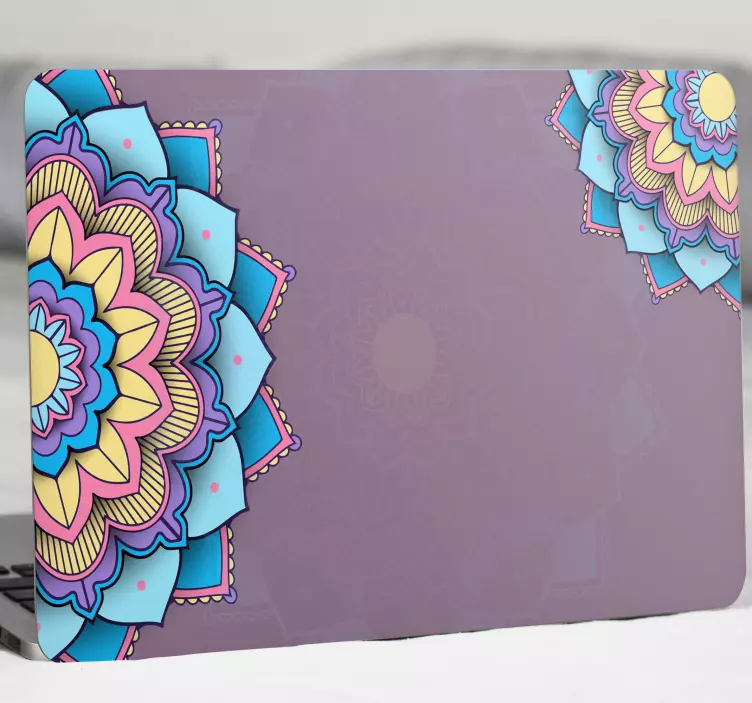 Template with mandala laptop skins - TenStickers