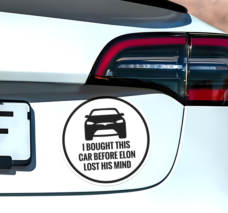 "Tesla" hilarious  car decal - TenStickers