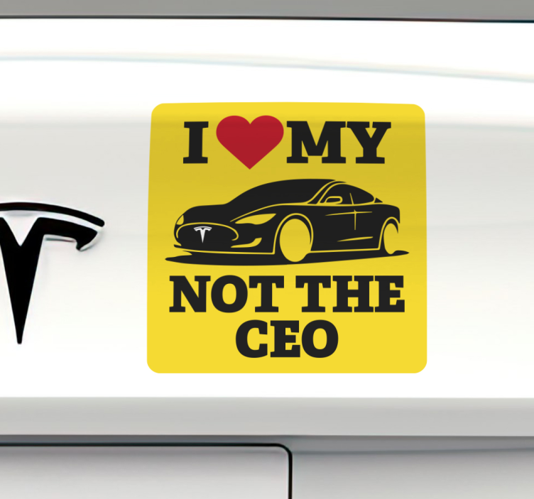 "Tesla Elon Musk" car decal - TenStickers