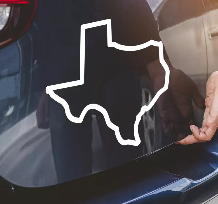 Texas outline car decal - TenStickers