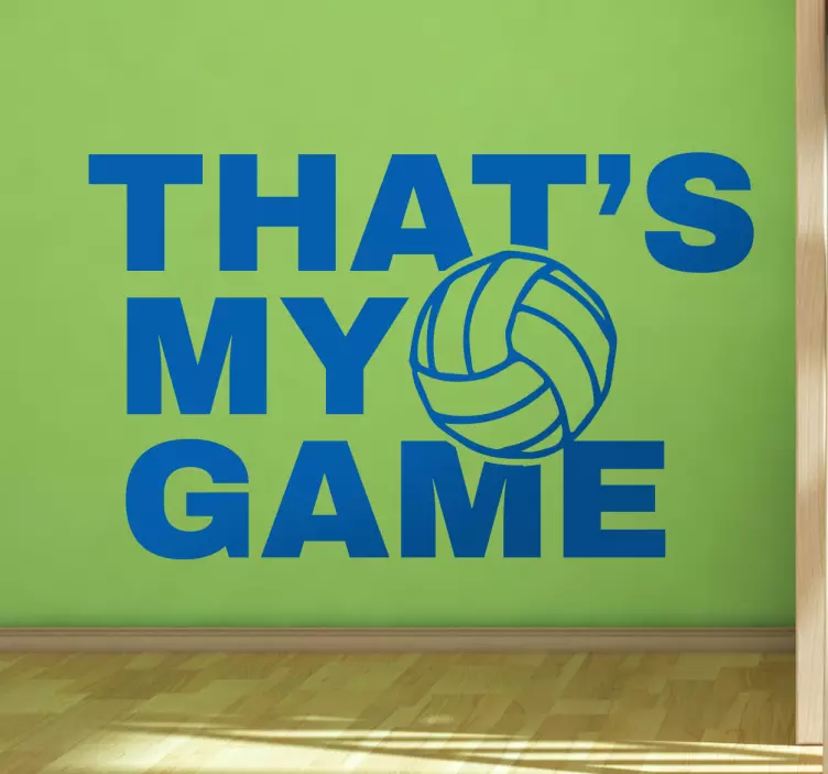 That's my game volleyball sports wall decal - TenStickers