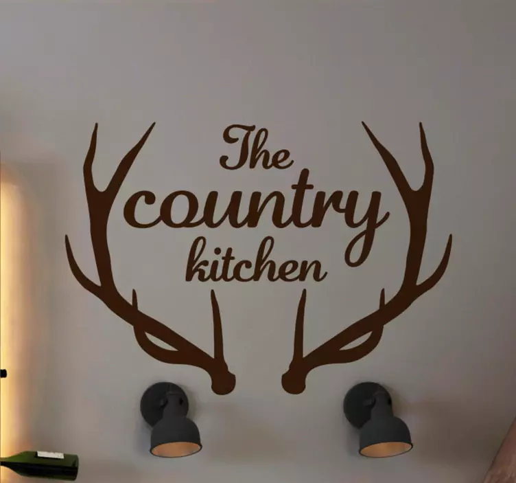 The country kitchen home text wall sticker - TenStickers