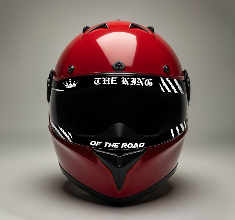 The king visor motorcycle decal - TenStickers