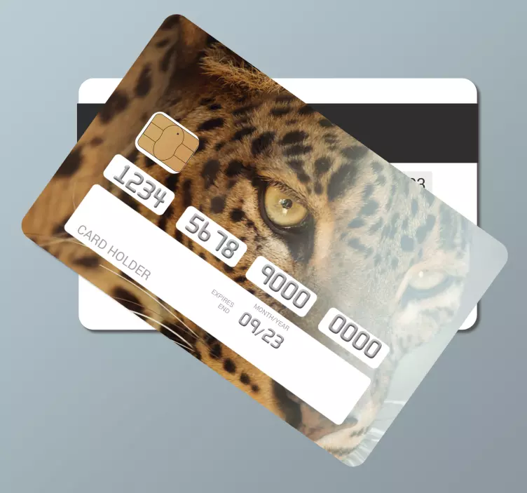 the leopard card vinyl sticker - TenStickers