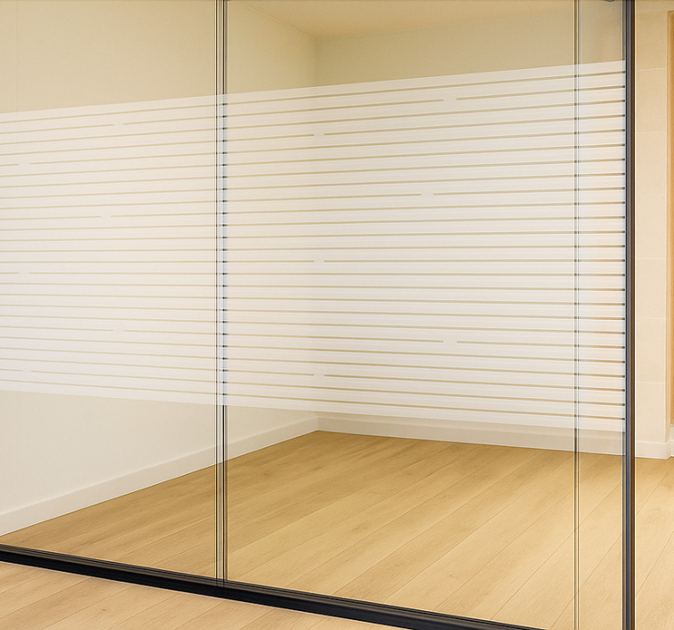 Thin lines pattern glassware sticker - TenStickers