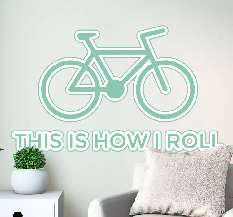 This is How I Roll Decorative Cycling Sticker - TenStickers