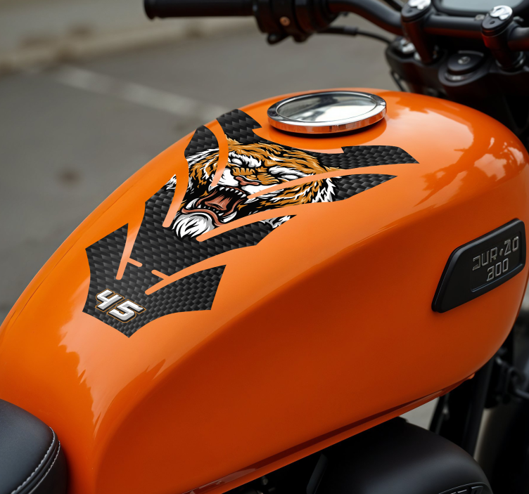 Tiger motorcycle decal - TenStickers