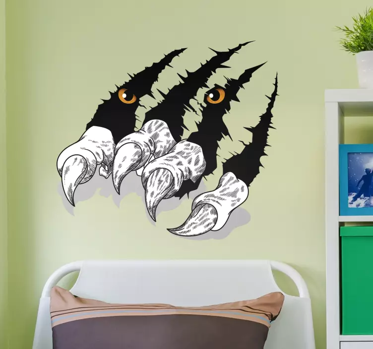 Tiger Scratch Visual Effects Sticker - TenStickers