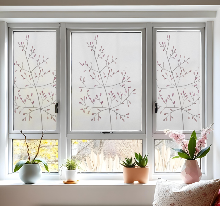 tiny branches window decal - TenStickers