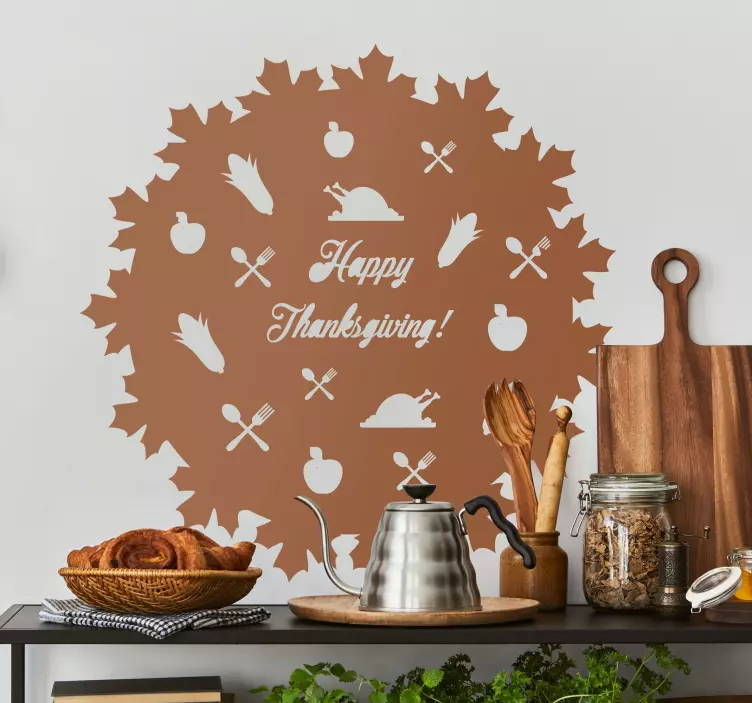 Traditional thanksgiving sticker - TenStickers