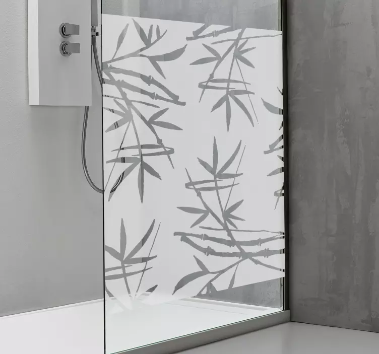 Translucent Bamboo Shower Sticker - TenStickers