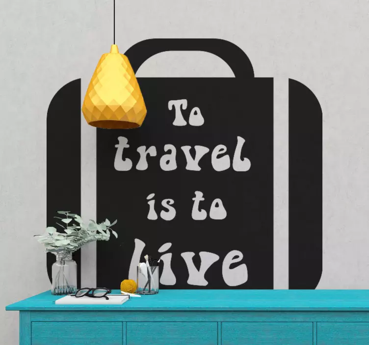 Travel Case Quote location wall sticker - TenStickers