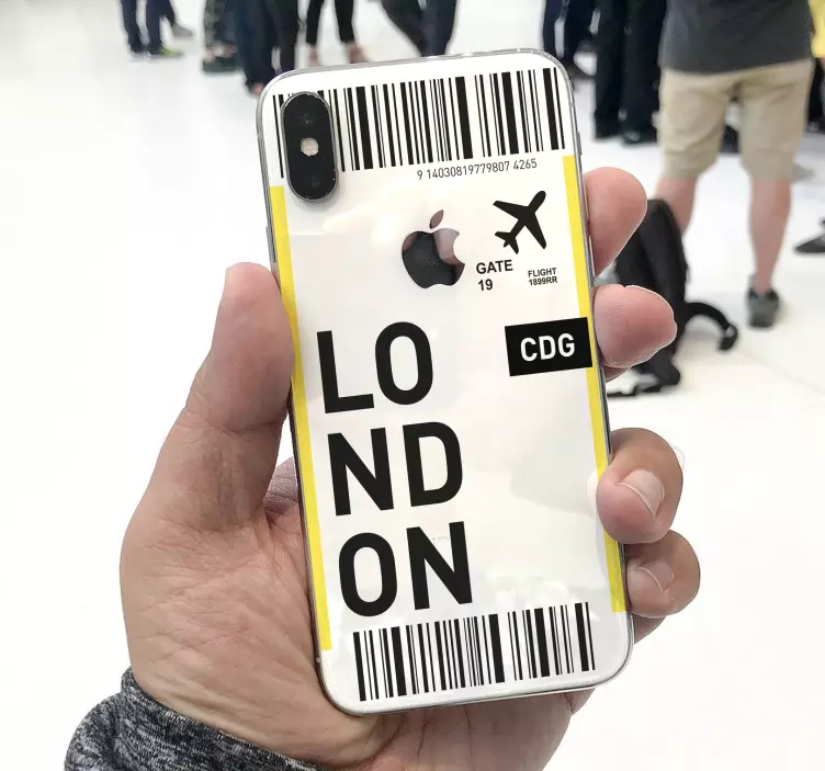 London ticket style iPhone sticker - TenStickers