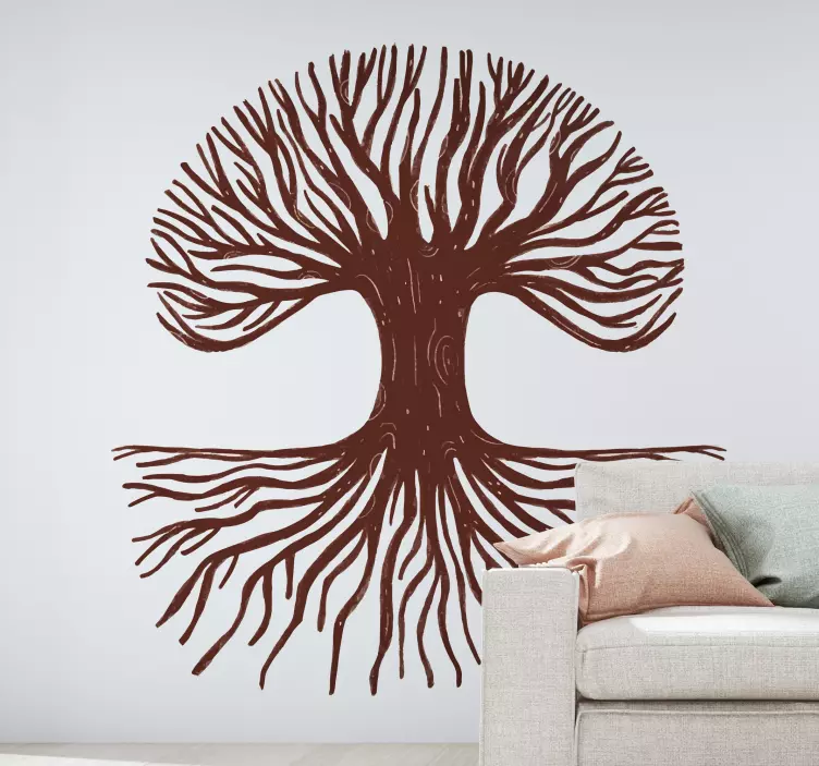 Tree of Life long roots tree wall sticker - TenStickers