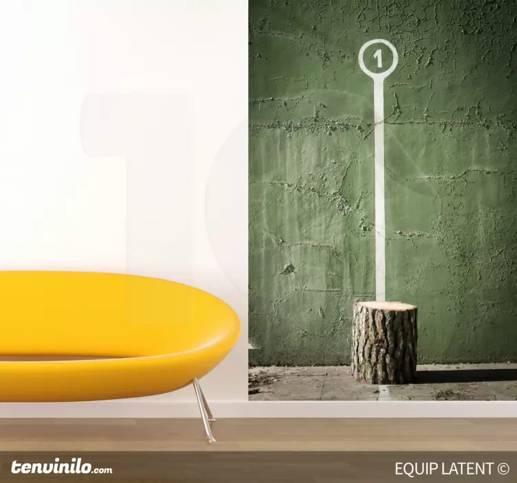 Tree Stump Marker location wall sticker - TenStickers