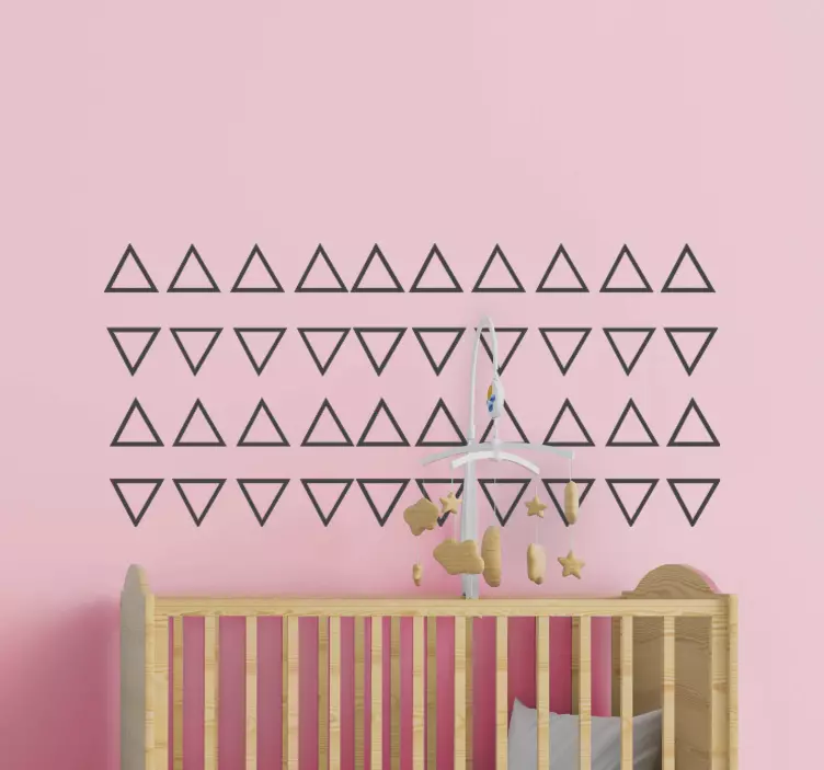 Triangles Pattern Design location wall sticker - TenStickers