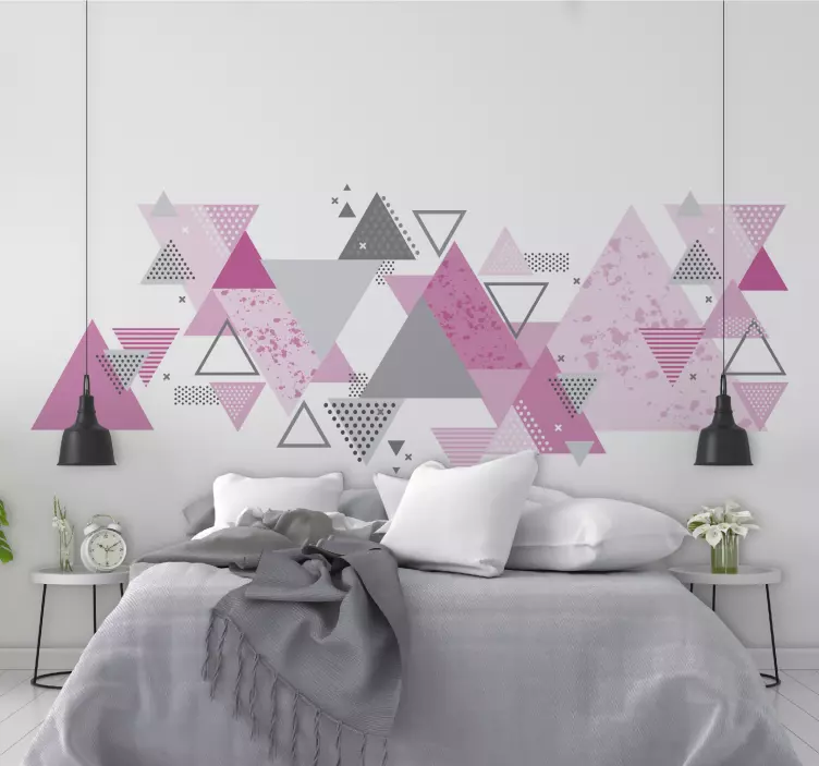 Triangles wall vinyl sticker - TenStickers