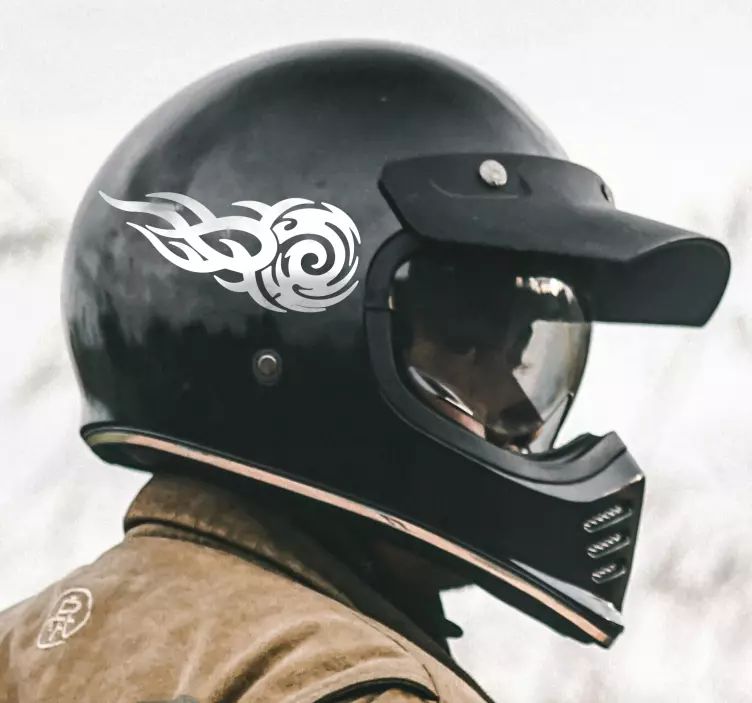 Tribal design helmet motorcycle decal - TenStickers