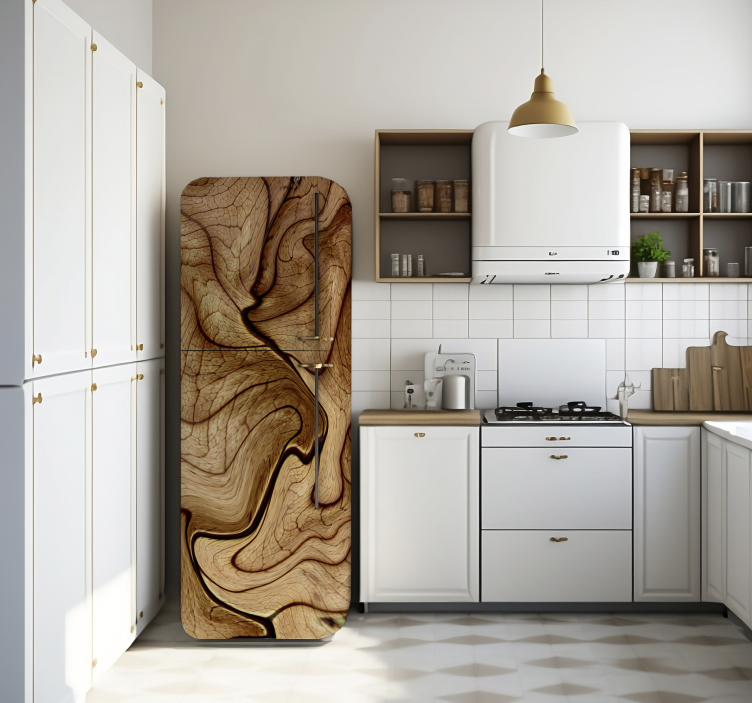 Tree trunk texture fridge sticker - TenStickers
