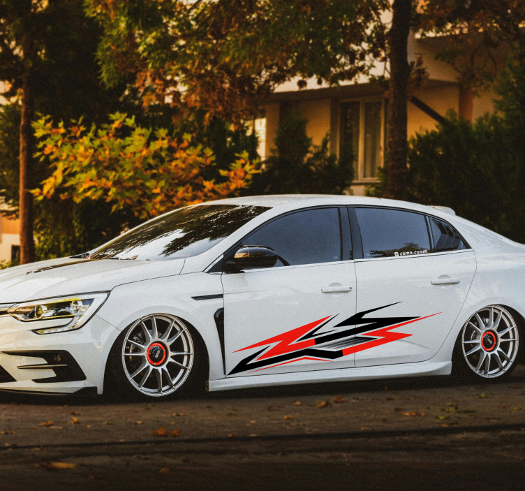 Two-tone racing style car decal - TenStickers