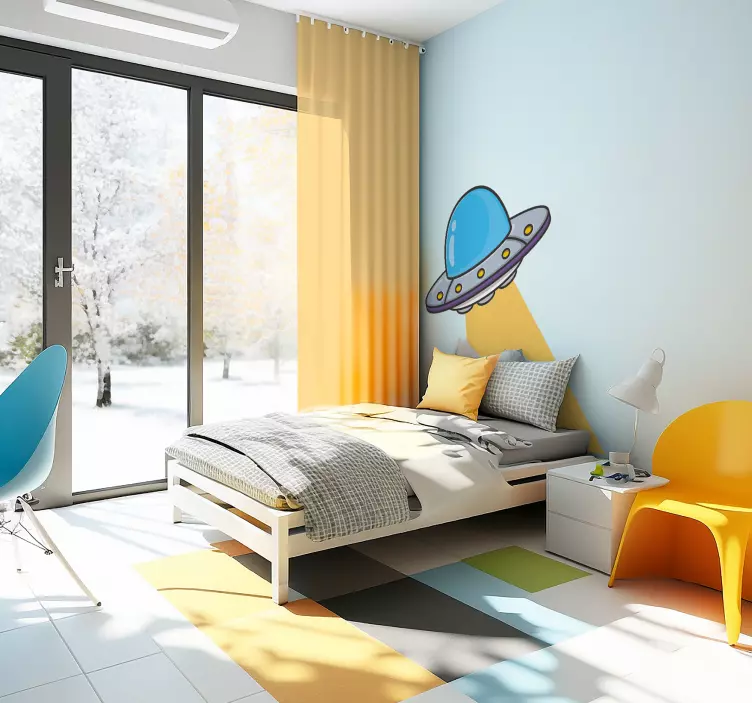 UFO Headline space wall sticker - TenStickers