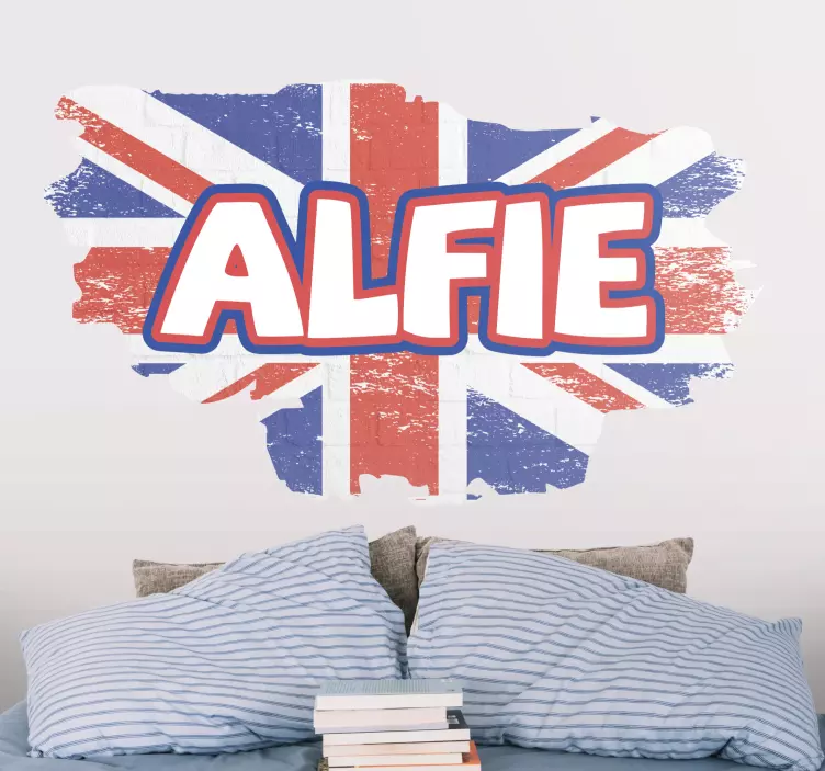 Union Jack Background location wall sticker - TenStickers