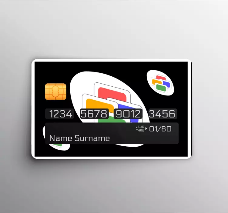 UNO card color change credit card sticker - TenStickers