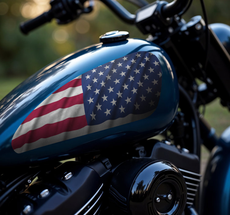 USA flag Sportster motorcycle decal - TenStickers