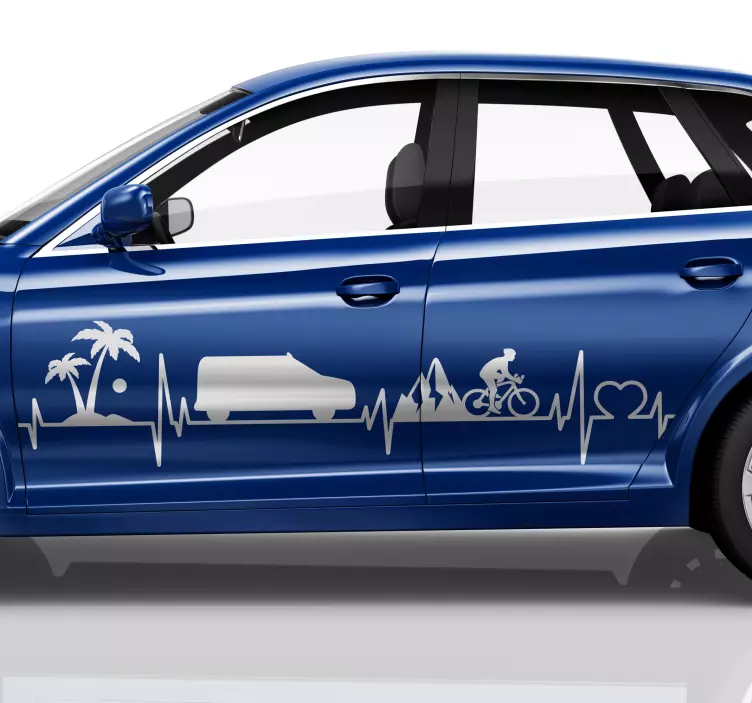 Vehicles pulse design car decal - TenStickers