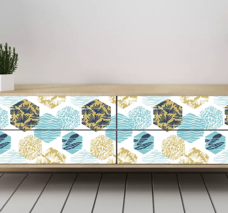 Very elegant seabed furniture sticker - TenStickers