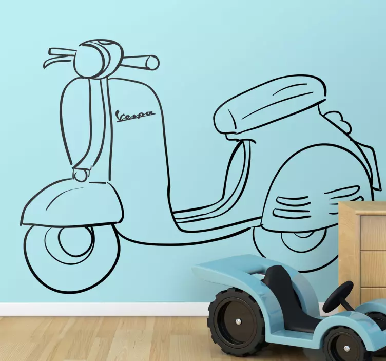 Vespa Wall Decal - TenStickers
