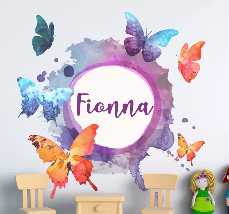 Vibrant butterfly composition wall stickers for kids - TenStickers