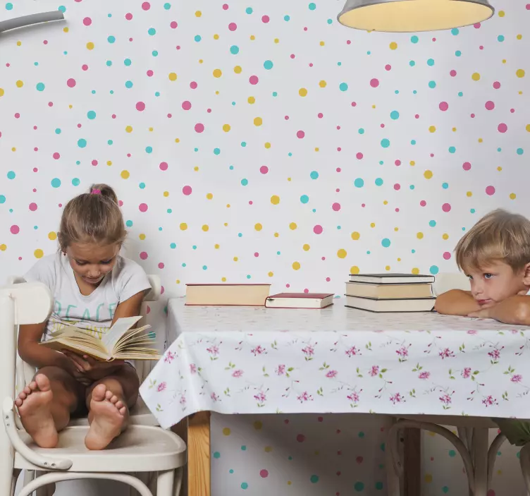 Vibrant Spotty Circles location wall sticker - TenStickers