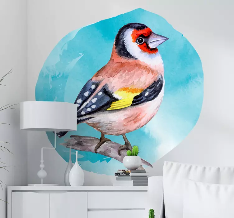 Vibrant Watercolor Avian bird wall decal - TenStickers