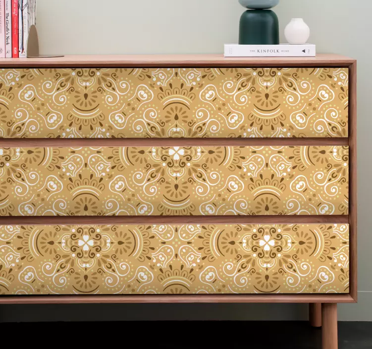 Vintage ornamental pattern furniture sticker - TenStickers