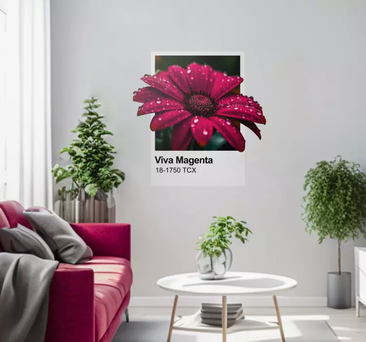 Viva Magenta pantone color wall sticker - TenStickers