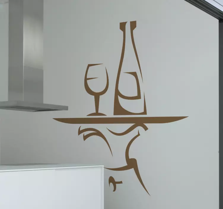 Waiters Tray Wall Sticker - TenStickers