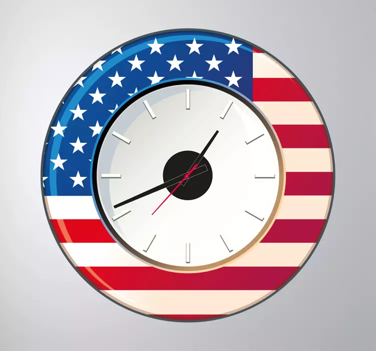 Wall Clock USA Sticker for you - TenStickers